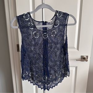 Statement embellished blouse